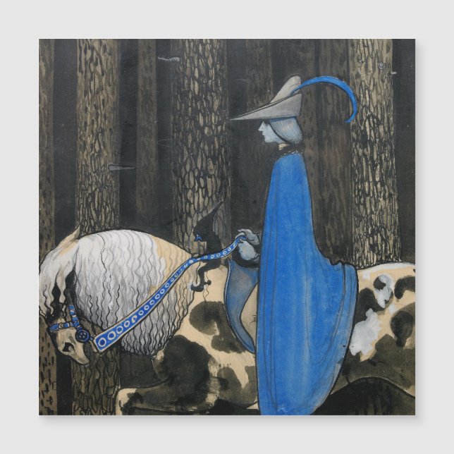 John Bauer The Blue Cloak Circa 1913 magnetiskt ko (Framsida)