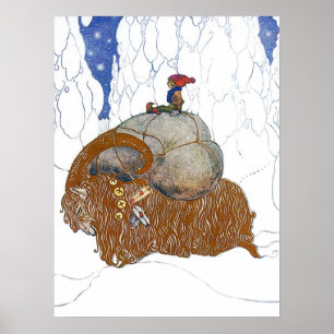 John Bauer The jul Goat Poster