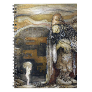 John Bauer troll Anteckningsbok Med Spiral