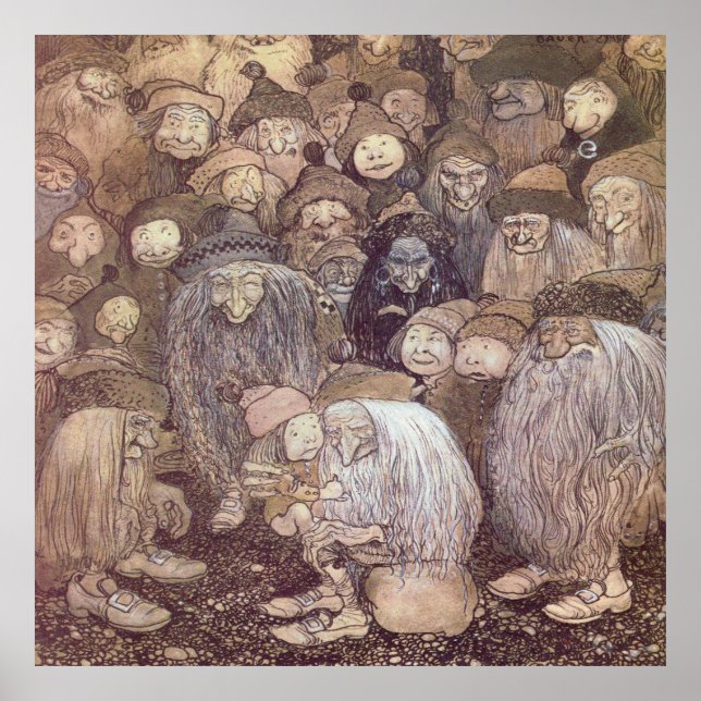 John Bauer Troll Art Poster (Framsidan)