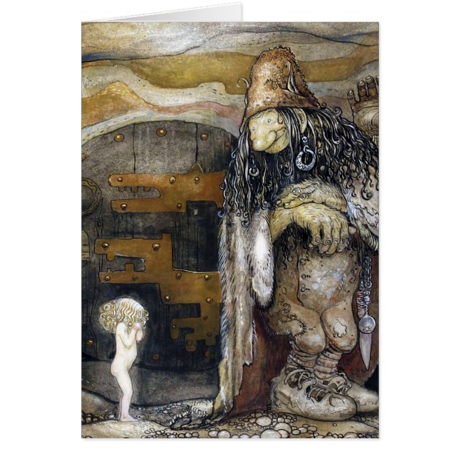John Bauer Troll Hälsningskort (Framsidan)