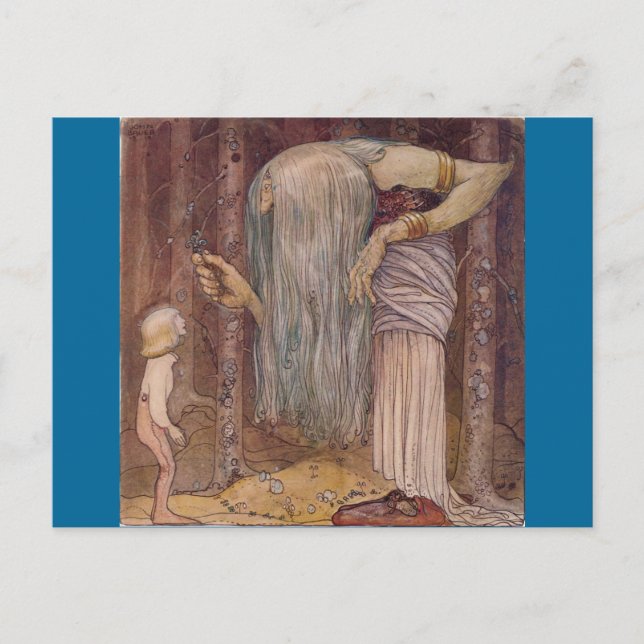 John Bauer TROLL HERB Vykort (Framsida)