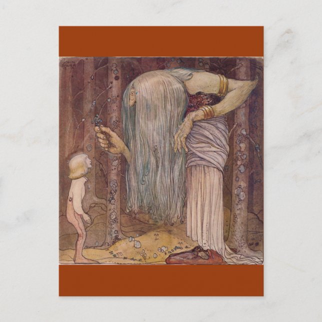 John Bauer TROLL HERB Vykort (Framsida)