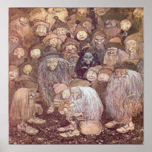 John Bauer - Troll Poster