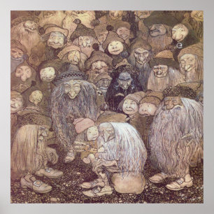 John Bauer Trollkonst Poster