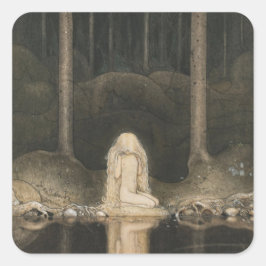 John Bauer Tuvstarr CC0256 Square Sticker Fyrkantigt Klistermärke