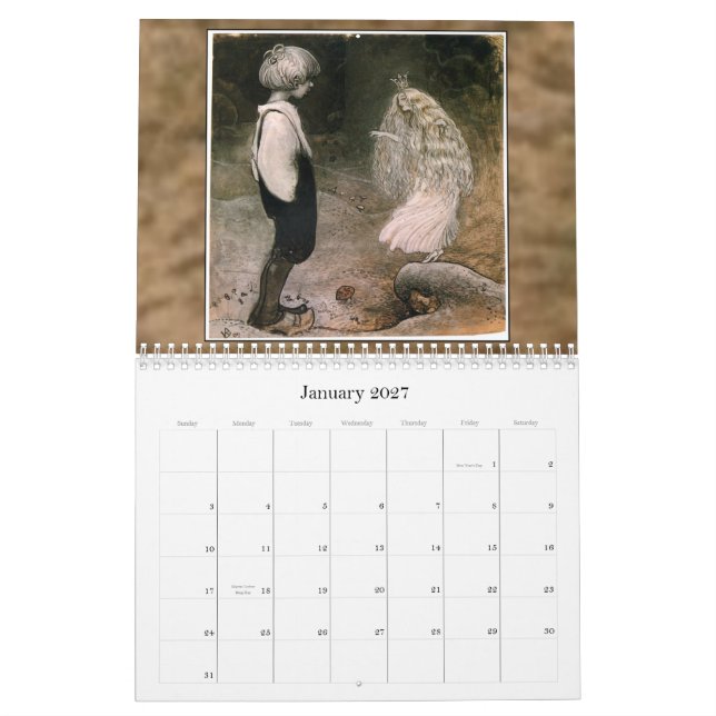 John Bauer väggkalender 2011 Kalender (Jan 2027)