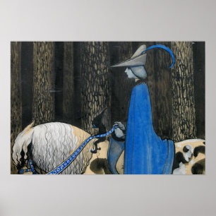 John Bauer - Varje nu och sen Poster