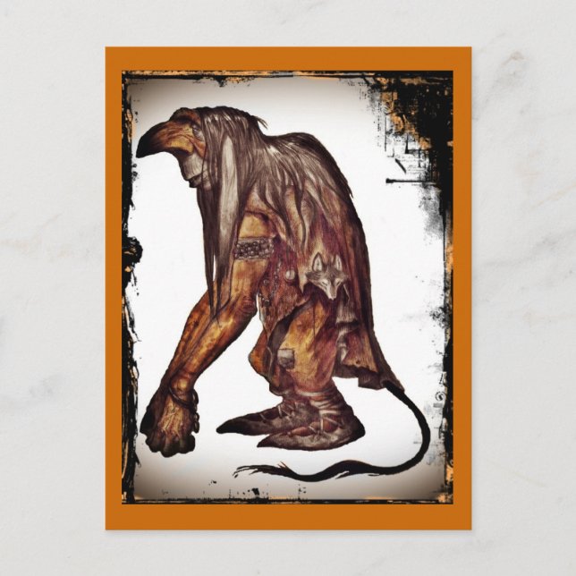 John Bauers skandinaviska Troll Vykort (Framsida)