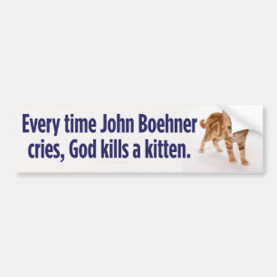 John Boehner gråter bildekalet Bildekal