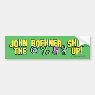 John Boehner stängde upp @%&#en! Bildekal
