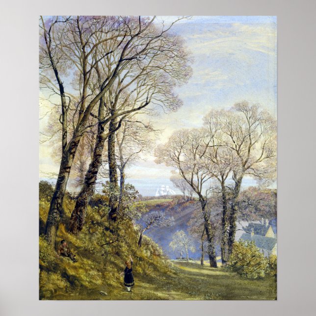 John Brett Februari på Isle of Wight Poster (Framsidan)