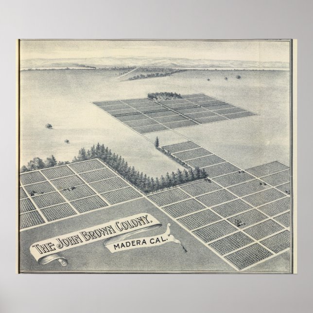 John Brown Colony, Madera, Kalifornien Poster (Framsidan)