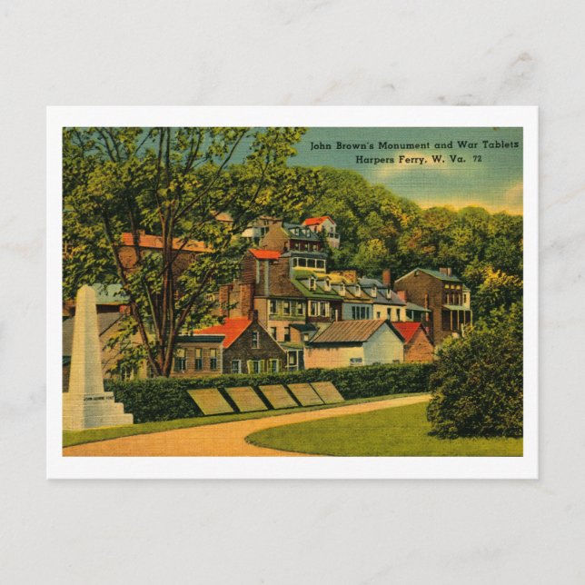 John Brown Monument Harpers Ferry Väster Virginia Vykort (Framsida)