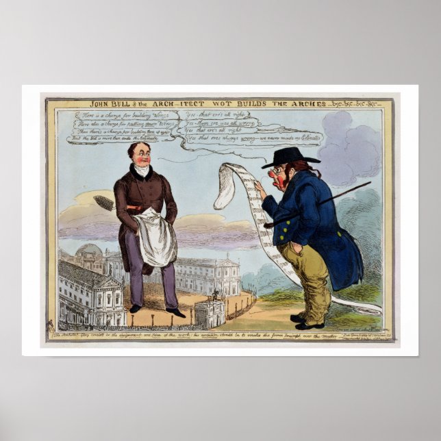 John Bull och Arkitect Wot Bygger Arches Poster (Framsidan)