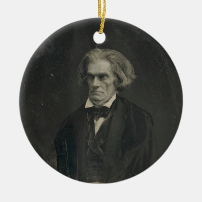 John C. Calhoun av Mathew Brady 1849 Julgransprydnad Keramik (Framsidan)