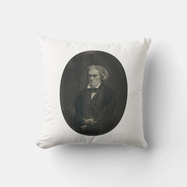 John C. Calhoun av Mathew Brady 1849 Kudde (Framsida)