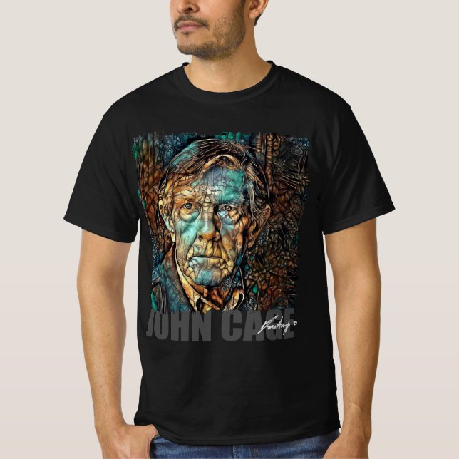 JOHN CAGE - NFT porträtt av Marco Aureggi T Shirt (Framsida)