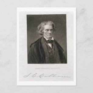 John Caldwell Calhoun, graverad av Henry Bryan Hal Vykort