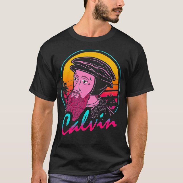 John Calvin 80s Retro Vintage Tee (Framsida)