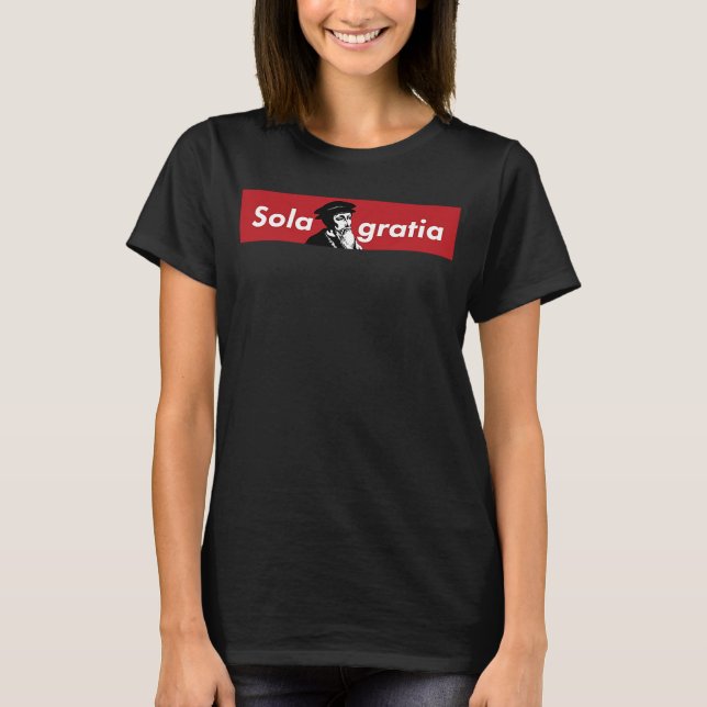 John Calvin Christian Protestant Reformation T Shirt (Framsida)