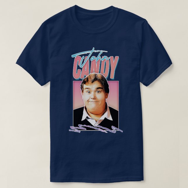 John Candy 80-talet Stil Retro Fläkt Art T Shirt (Design framsida)