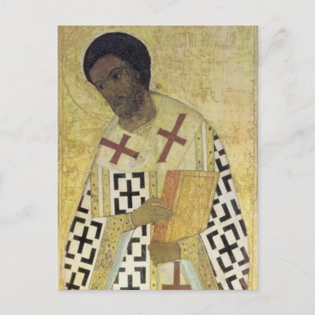 John Chrysostom av Andrei Rublev Vykort (Framsida)