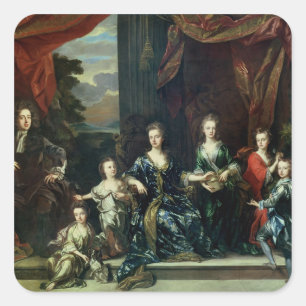 John Churchill 1st Duke of Marlborough Fyrkantigt Klistermärke