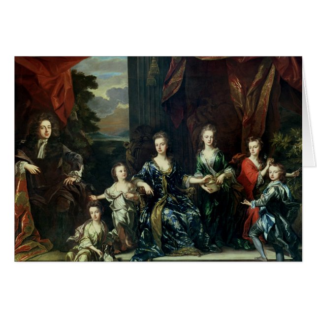 John Churchill 1st hertig av Marlborough Hälsningskort (Framsidan Horizontal)