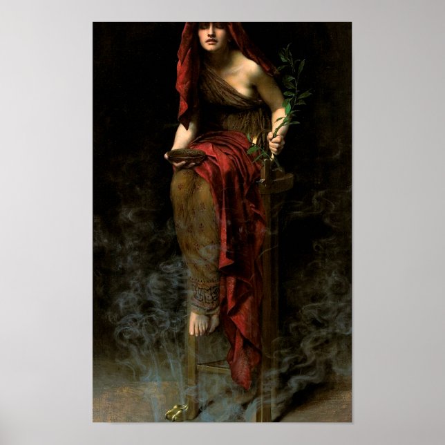 John Collier Priestess of Delphi Poster (Framsidan)