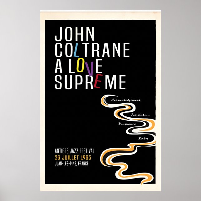 John Coltrane, A Love Supreme , Originaltryck Poster (Framsidan)