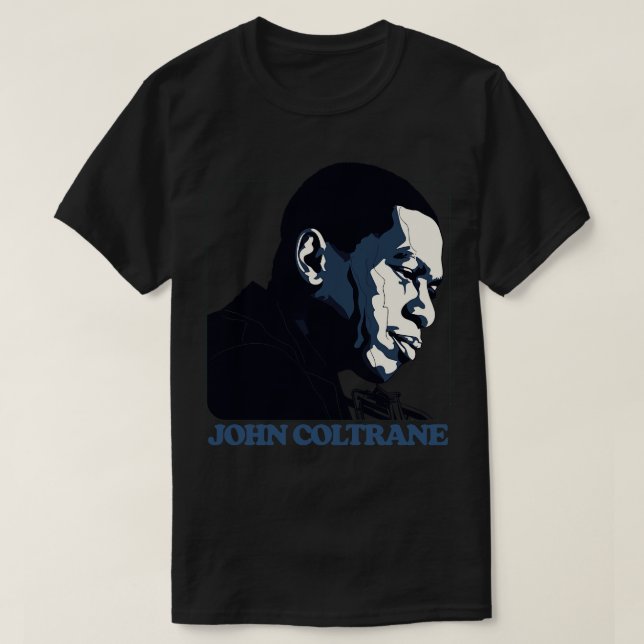 John Coltrane Retro Jazz Music Fläkt Design T Shirt (Design framsida)