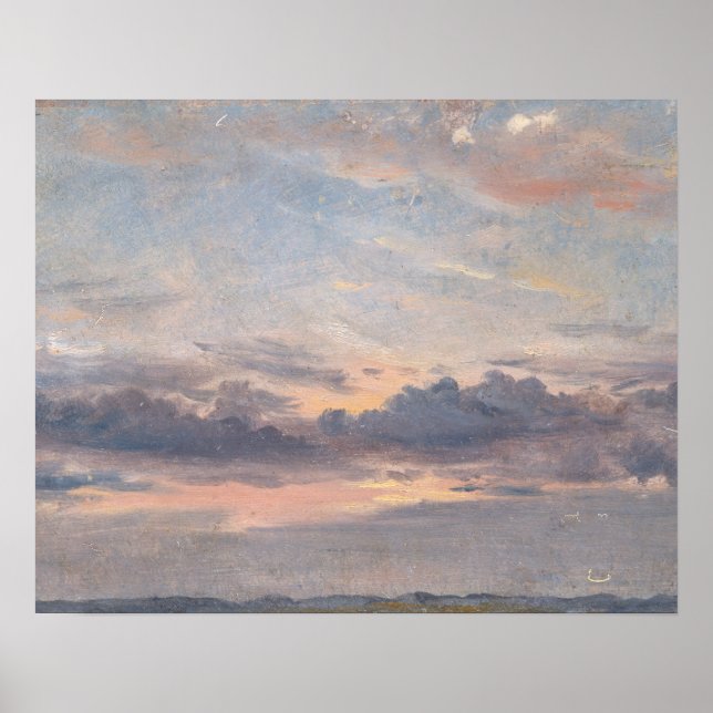 John Constable - A Cloud Study, Sunset Poster (Framsidan)
