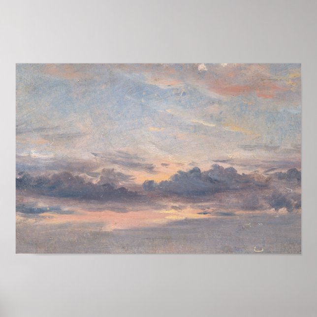 John Constable - A Cloud Study, Sunset Poster (Framsidan)
