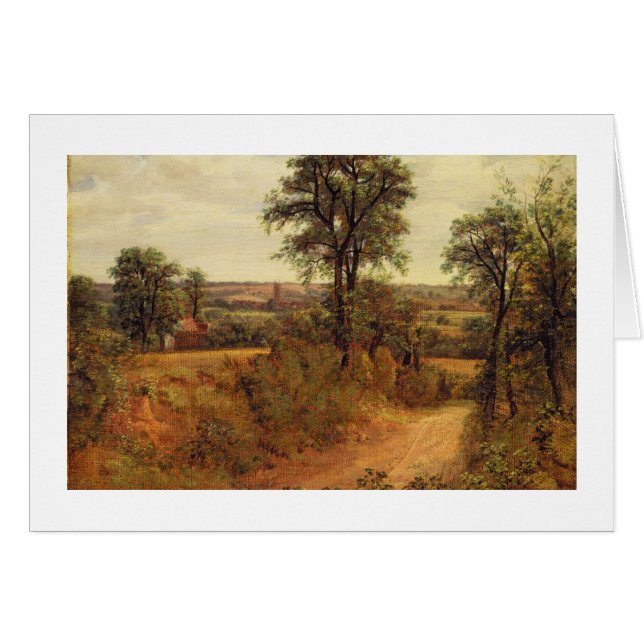 John Constable | A Lane nära Dedham, c.1802 (Olja  Hälsningskort (Framsidan Horizontal)