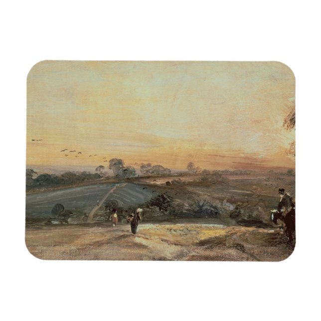 John Constable | Automatisk solnedgång Magnet (Horisontell)