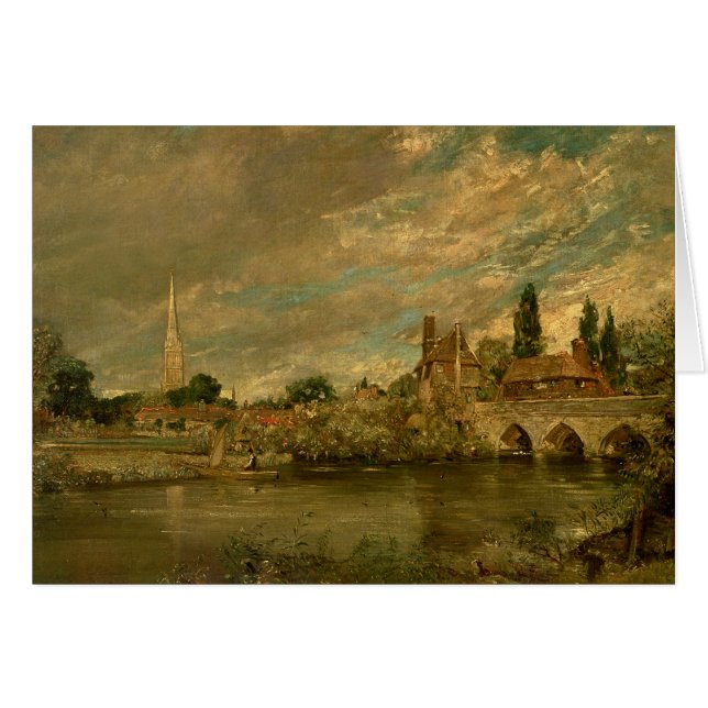 John Constable | Bron i Harnham och Salisbu Hälsningskort (Framsidan Horizontal)