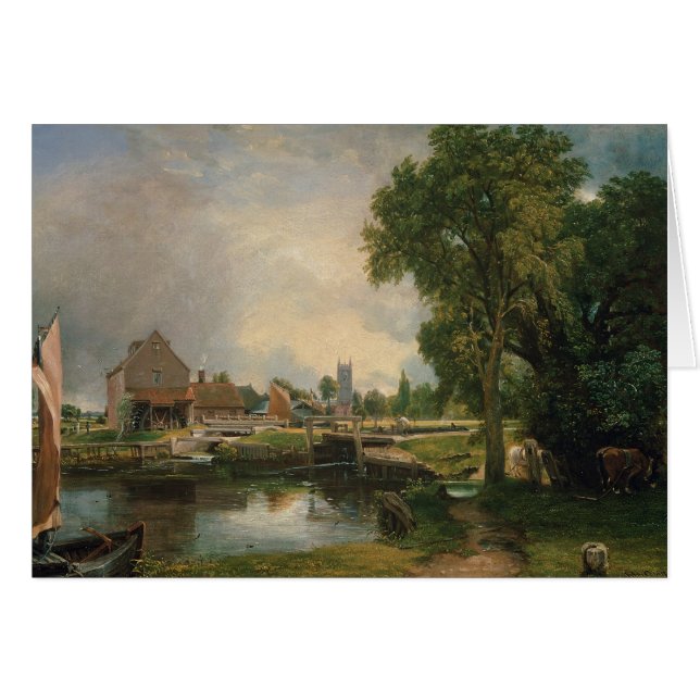 John Constable | Dedham Lock and Mill, 1820 Hälsningskort (Framsidan Horizontal)