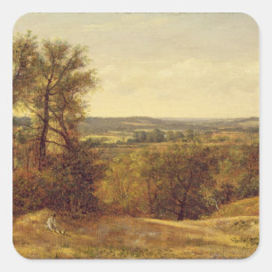 John Constable Dedham Vale, c.1802 (olja på canv Fyrkantigt Klistermärke