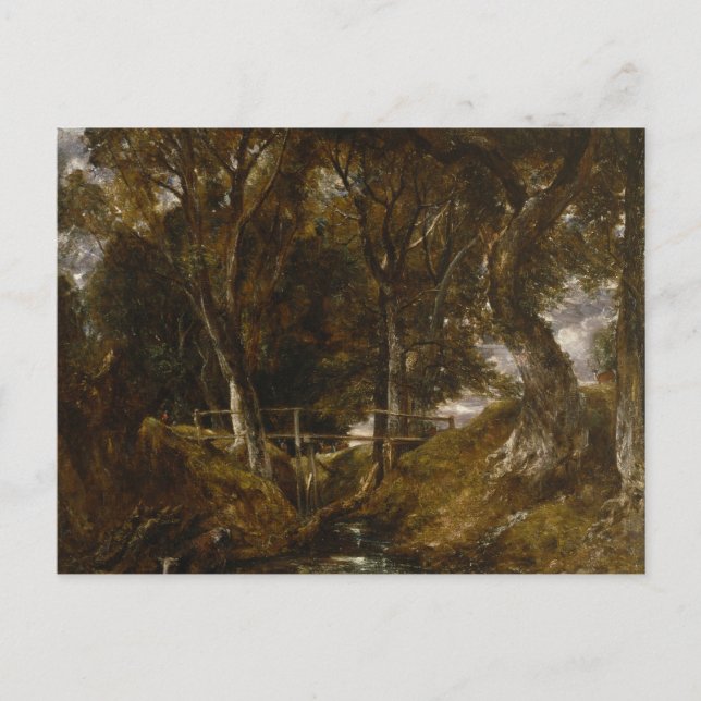 John Constable - Dell på Helmingham Park Vykort (Framsida)