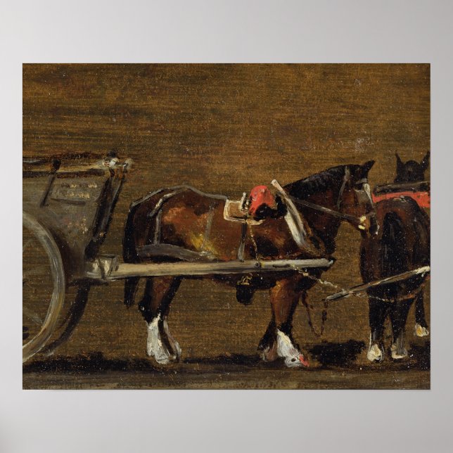 John Constable | Farm Cart med två hästar i Ha Poster (Framsidan)