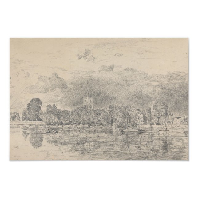 John Constable - Fulham Church Fototryck (Framsidan)
