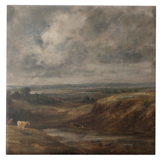 John Constable - Hampstead Heath Kakelplatta (Framsidan)