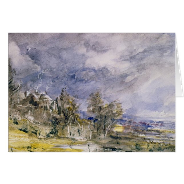 John Constable | Hampstead Heath nära well Wa Hälsningskort (Framsidan Horizontal)