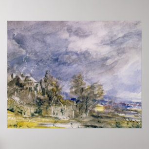 John Constable Hampstead Heath nära well Wa Poster