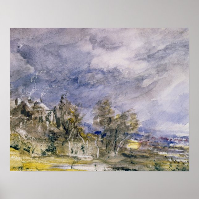 John Constable | Hampstead Heath nära well Wa Poster (Framsidan)