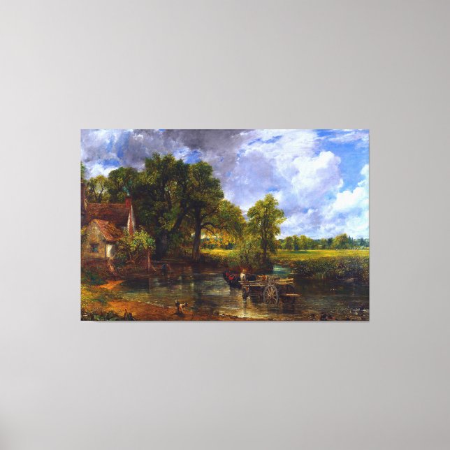 JOHN CONSTABLE - Hay Wain - 1821 - Romanticism Canvastryck (Framsida)