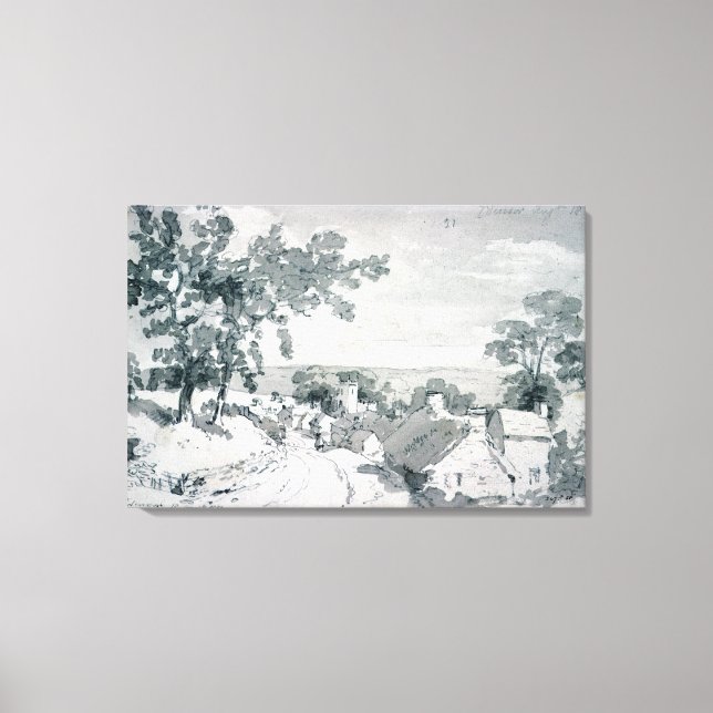 John Constable | Inresa till Ed Village Canvastryck (Framsida)