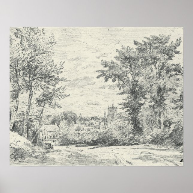 John Constable | Inträde i Gillingham, Dor Poster (Framsidan)