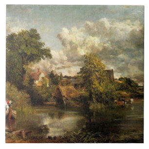 John Constable - konstverket Den vita hästen Kakelplatta